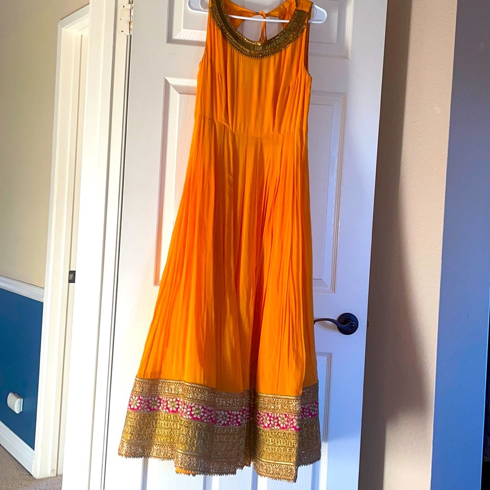 Sleeveless anarkali dress